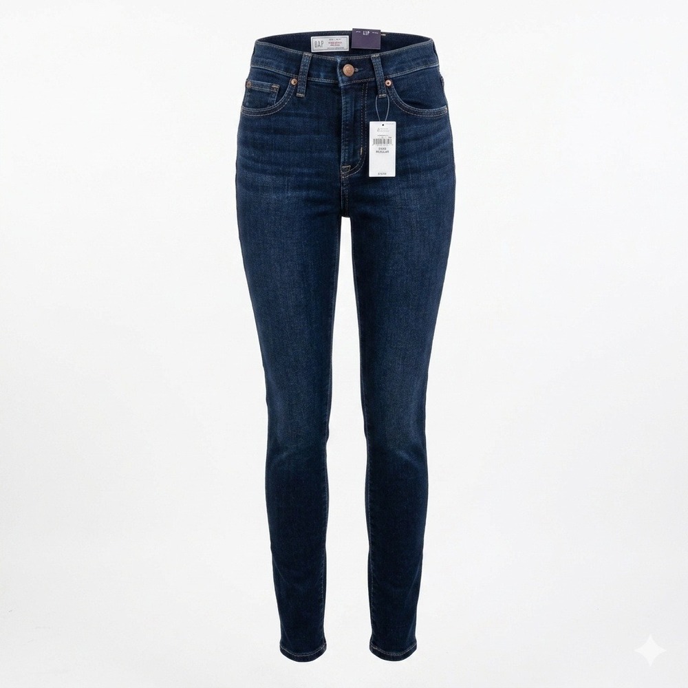 Gap True Skinny High Rise Jeans Dark Indigo Wash 24 00 Regular Everyday NEW